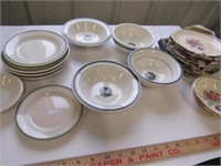 Assorted Restaurant Dishes, & Shell Krest Dishes