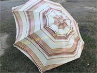 Patio umbrella top with sun protective fabric