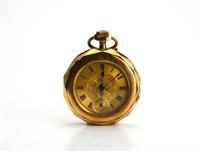 CONTINENTAL GOLD OPEN FACE POCKET WATCH