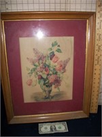 Framed vintage Floral print