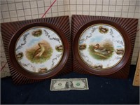 Framed Pheasant and Duck plates