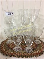 9 6in Candlewick Footed Tumblers