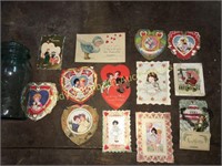 Dozen Vintage Valentine Cards
