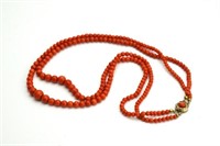 CORAL BEADED NECKLACE
