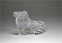 WATERFORD GLASS LION PAPERWEIGHT
