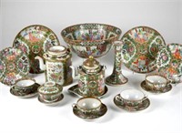 GROUP OF EXPORT CANTON FAMILLE ROSE PORCELAINS