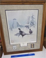 NATIONAL PARKS MATTED  PHEASANT PRINT !