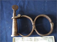 Iron wristcuffs with key