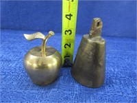 2 small brass bells (apple & goat bell)