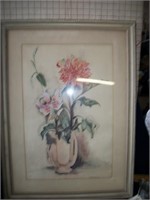 Framed Water cloral  floral picture