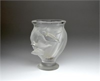 LALIQUE FROSTED GLASS VASE
