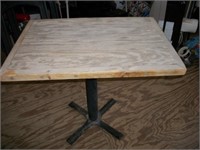 Iron base/wooden top table