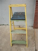 Yellow wood ladder