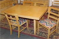 7pc Mid Century Dining Table w/ Chairs