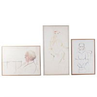 Three assorted portraits, oils