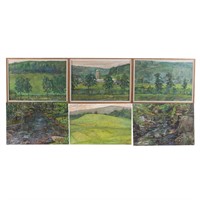 Six Landscapes, oils