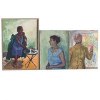 Four Portraits of Leona Sutton, three oils