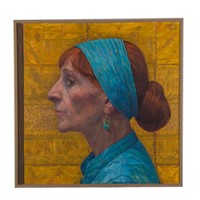Portrait of Artist's Wife, Leona Sutton, oil