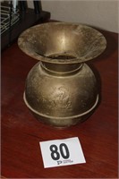 "Pony Express Chewing Tobacco" brass spittoon