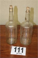 2-early liquor bottles