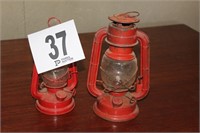 2- vintage red lanterns