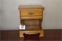 24" oak 1 drawer nightstand