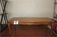 Oak coffee table 46" x 16"
