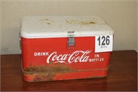 Vintage metal Coke cooler