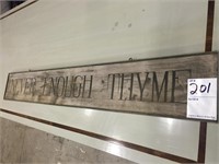 Wooden Sign - Never Enough Thyme