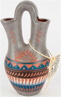 Contemporary Etched Navajo Wedding Vase Watchman