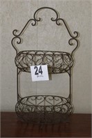 2-tier metal stand 32" tall