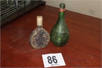 2-vintage liquor bottles