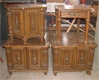 (4) Various style end tables. Largest measures