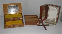 Jewelry box, hinged wood box, wood cigarette