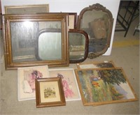 (10) Various style framed prints and (1) Wall
