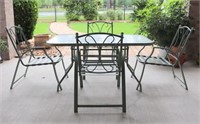 Glass Outdoor Table & Chairs