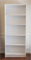 Tall White Bookshelf w/ 4 Adjustable Shelves