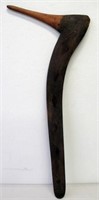 Early Aboriginal carved throwing stick