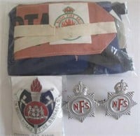 NSW Fire Brigade cap badges with