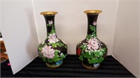 A- CHINESE CLOISONNE VASES