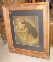 Norman Rockwell framed and matted print. Measures