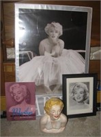 Marilyn Monroe items including cookie jar,