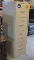Hon metal four drawer fie cabinet with  key.