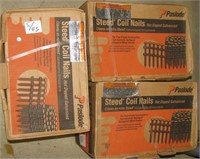 (3) Boxes of Paslode Steed Coil Nails including
