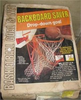 Backboard Saver basket ball rim with net.