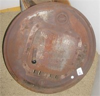 Antique Vogelzang cast iron stove parts. Appears