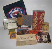 Sports items including sports cards, magazines,
