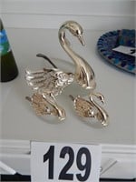 SILBVER ART SWAN DIP DISH W/ MOVEABLE WINGS