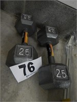 SET OF TWO 25LB  DUMBELL