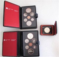 Canadian 1980 & 1982 seven coin proof sets
